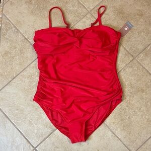 Red Women's One Piece Swimsuit xxl NEW NWT